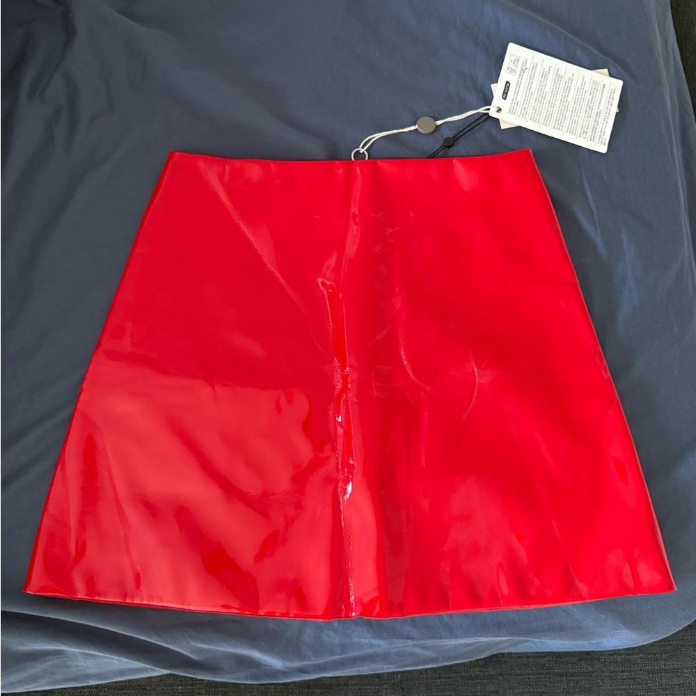 bec + bridge patent leather Red Mini Skirt
